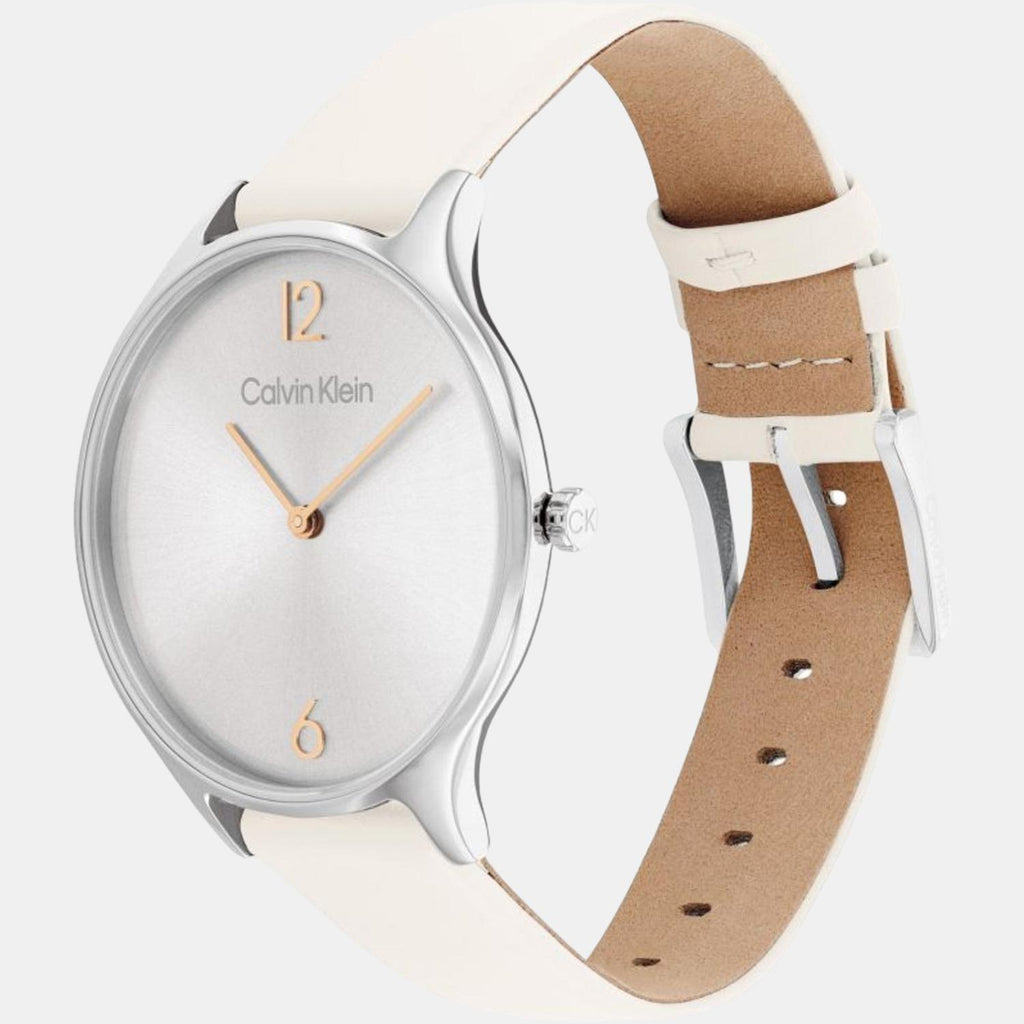 Calvin Klein Women Round Silver watch