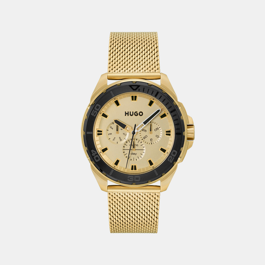 Boss Round Gold Chronograph watch