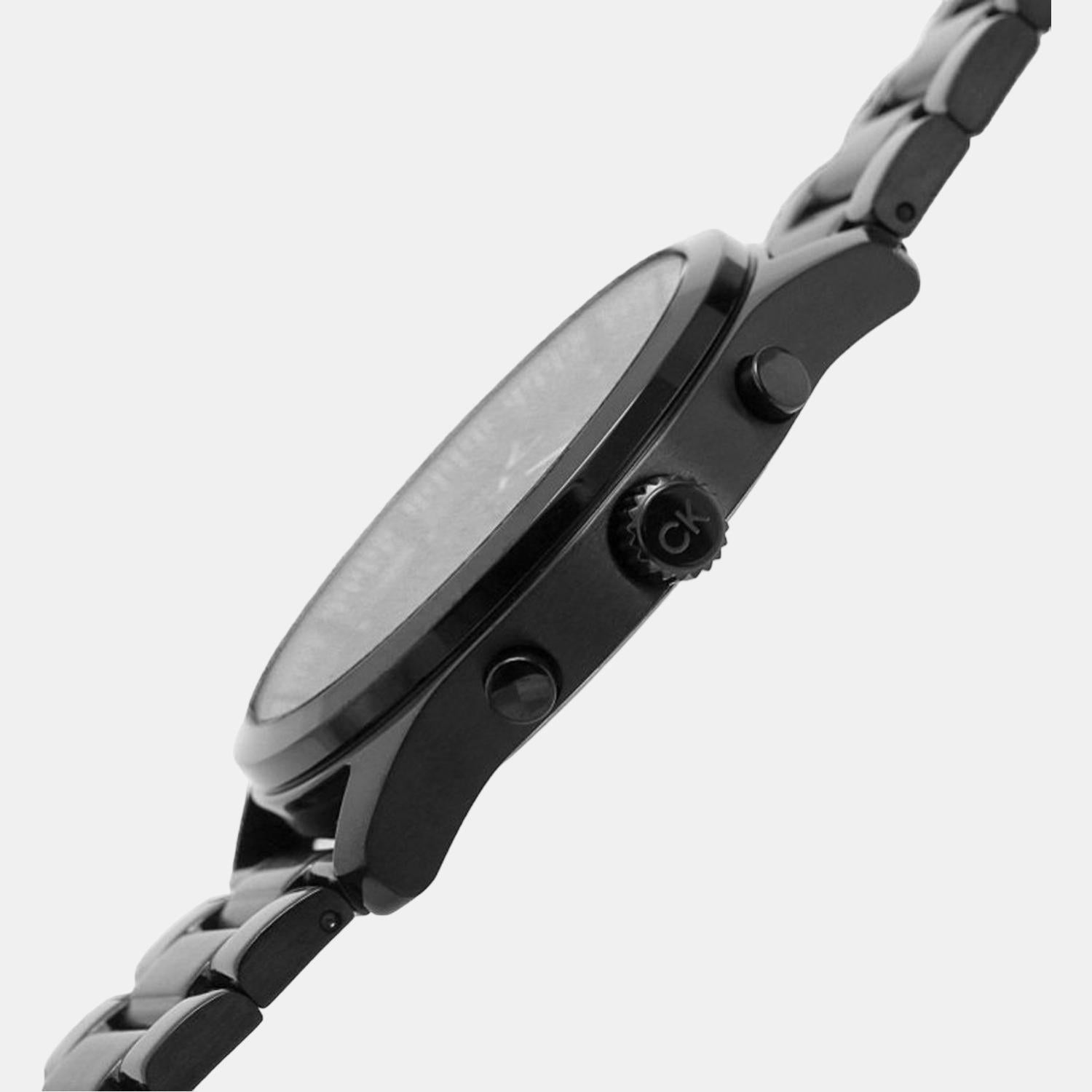 Sport Men Quartz Black Dial Chronograph Stainless Steel Watch 25200209