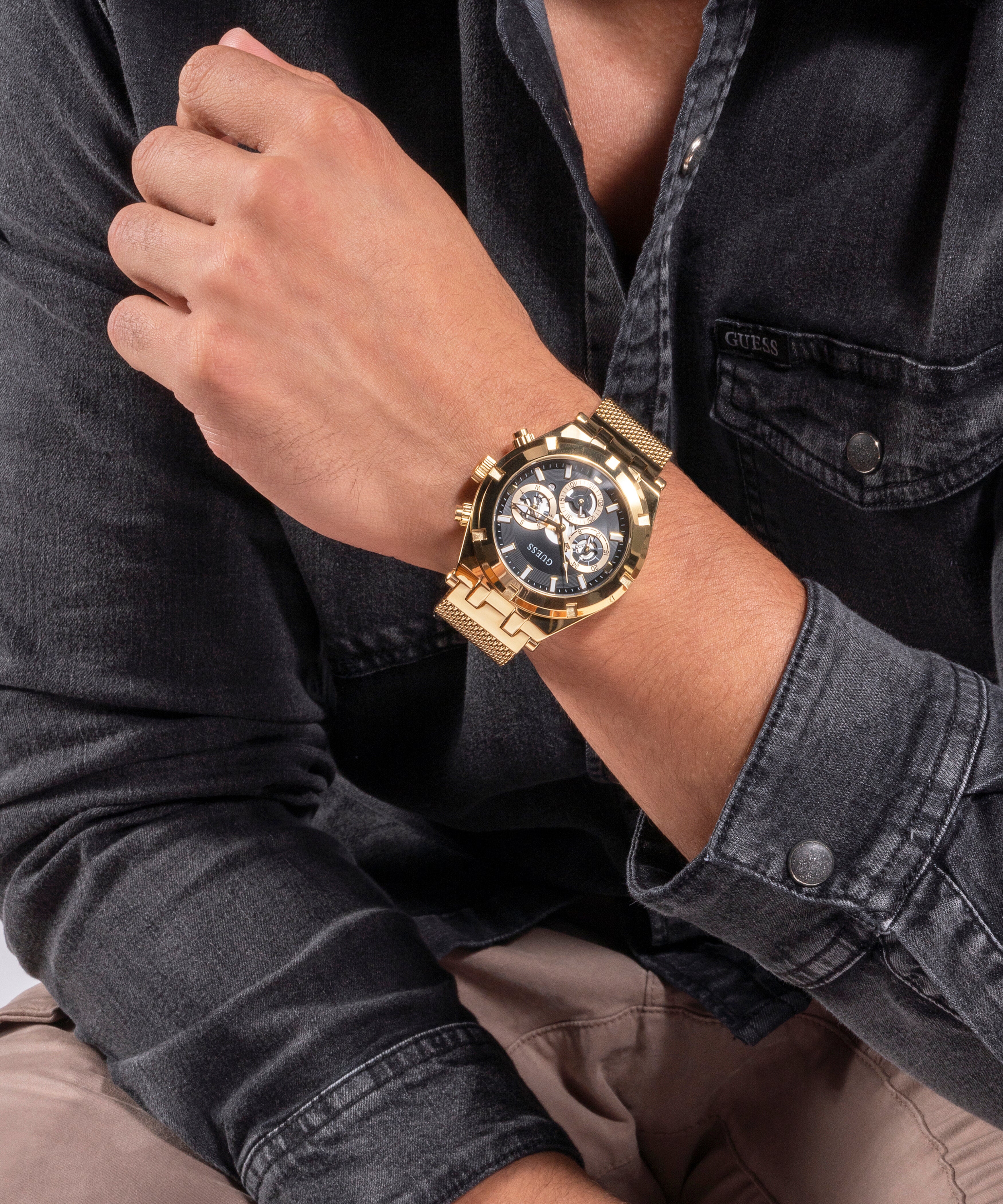 Guess Round Quartz Chronograph Men watch