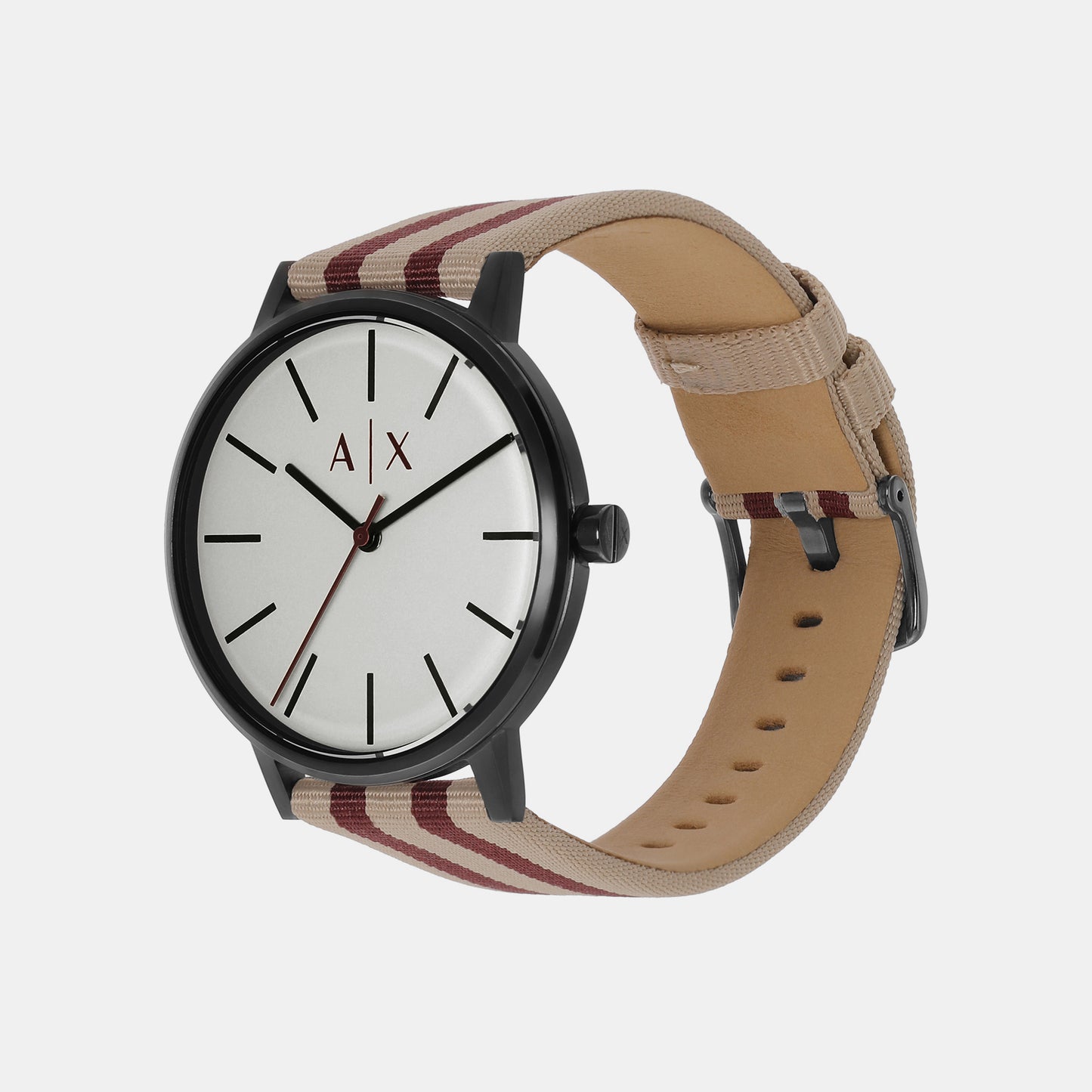 Men's White Analog Fabric Watch AX2759