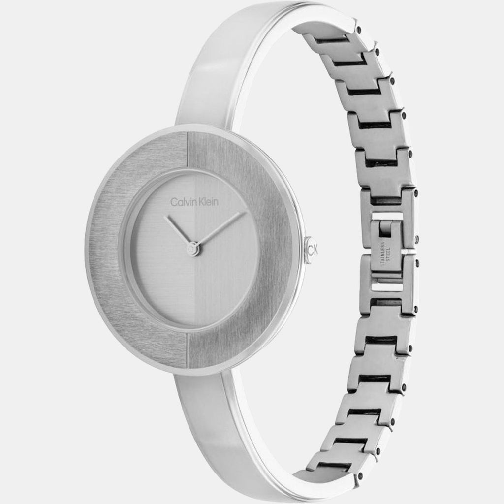 Calvin Klein Women Round Silver watch