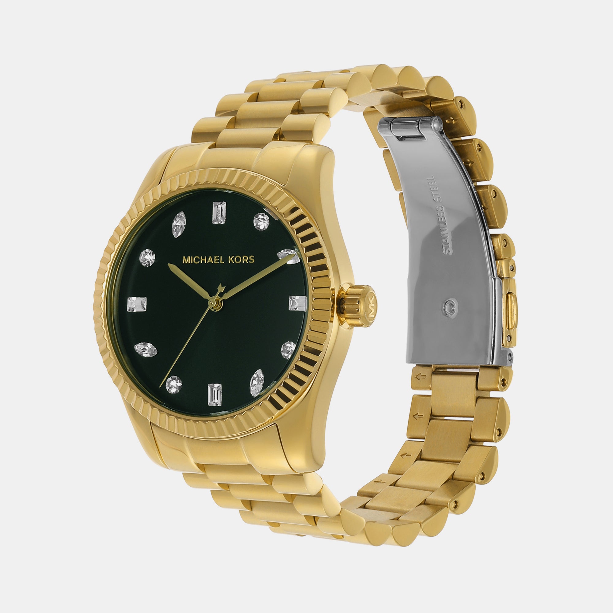 Female Green Analog Stainless Steel Watch MK7449 – Just In Time