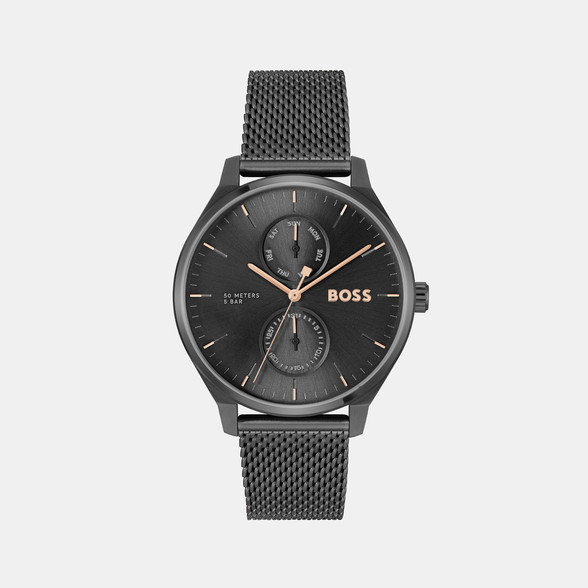 Boss Round Black Chronograph watch