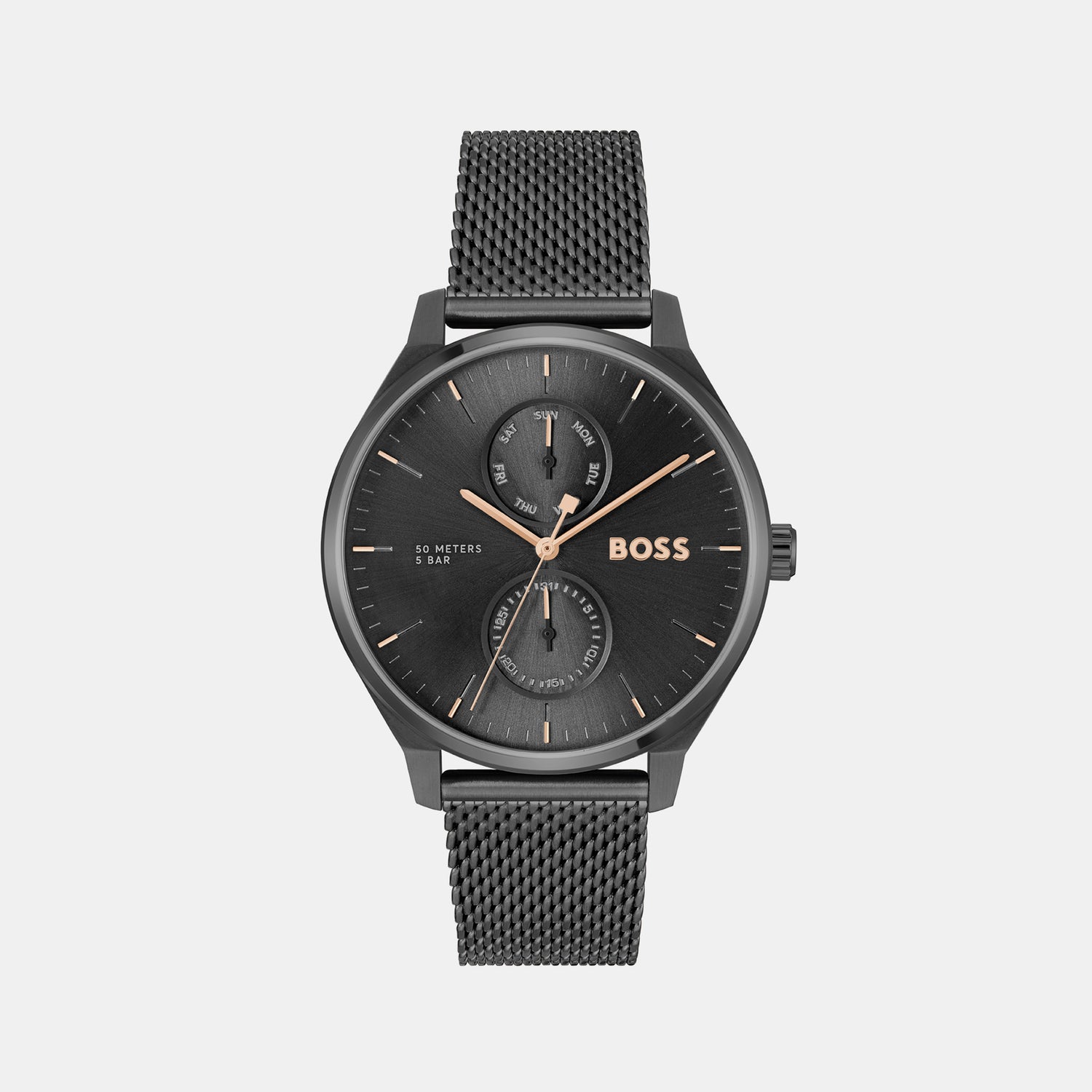 Tyler Male Black Chronograph Mesh Watch 1514105