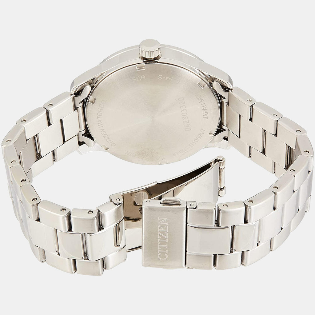 Men Quartz Black Dial Analog Stainless Steel Watch NH8350-83E