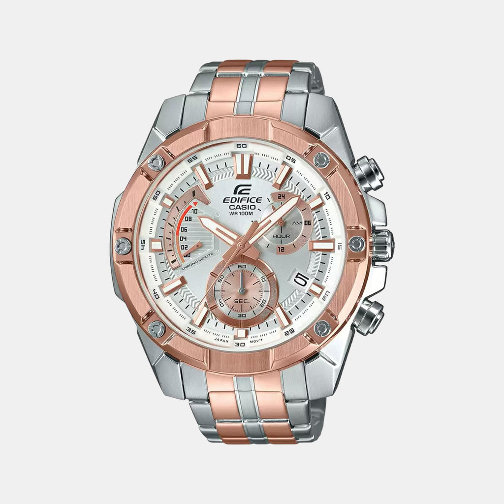 Casio Round Rose Gold Chronograph watch