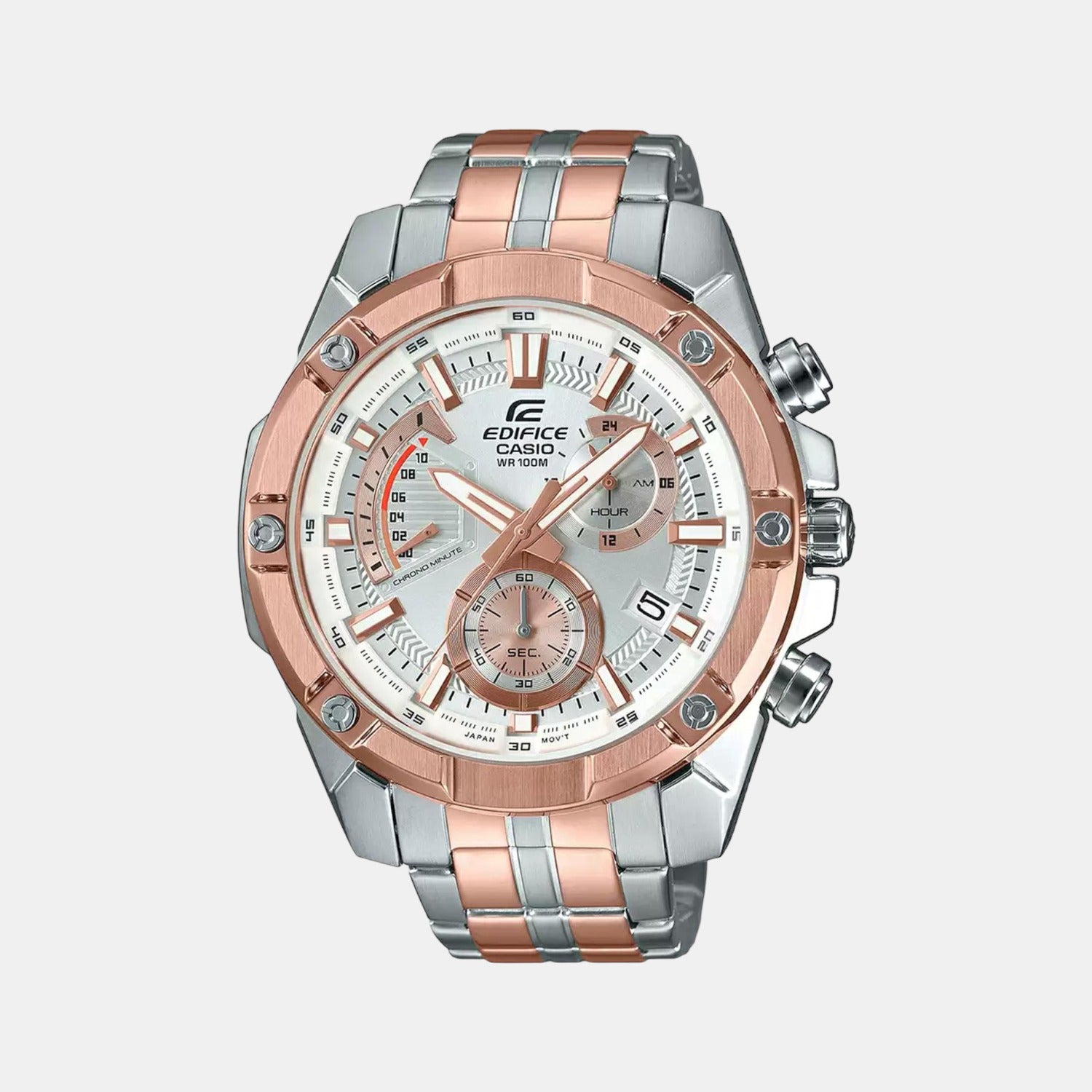Casio Round Rose Gold Chronograph watch