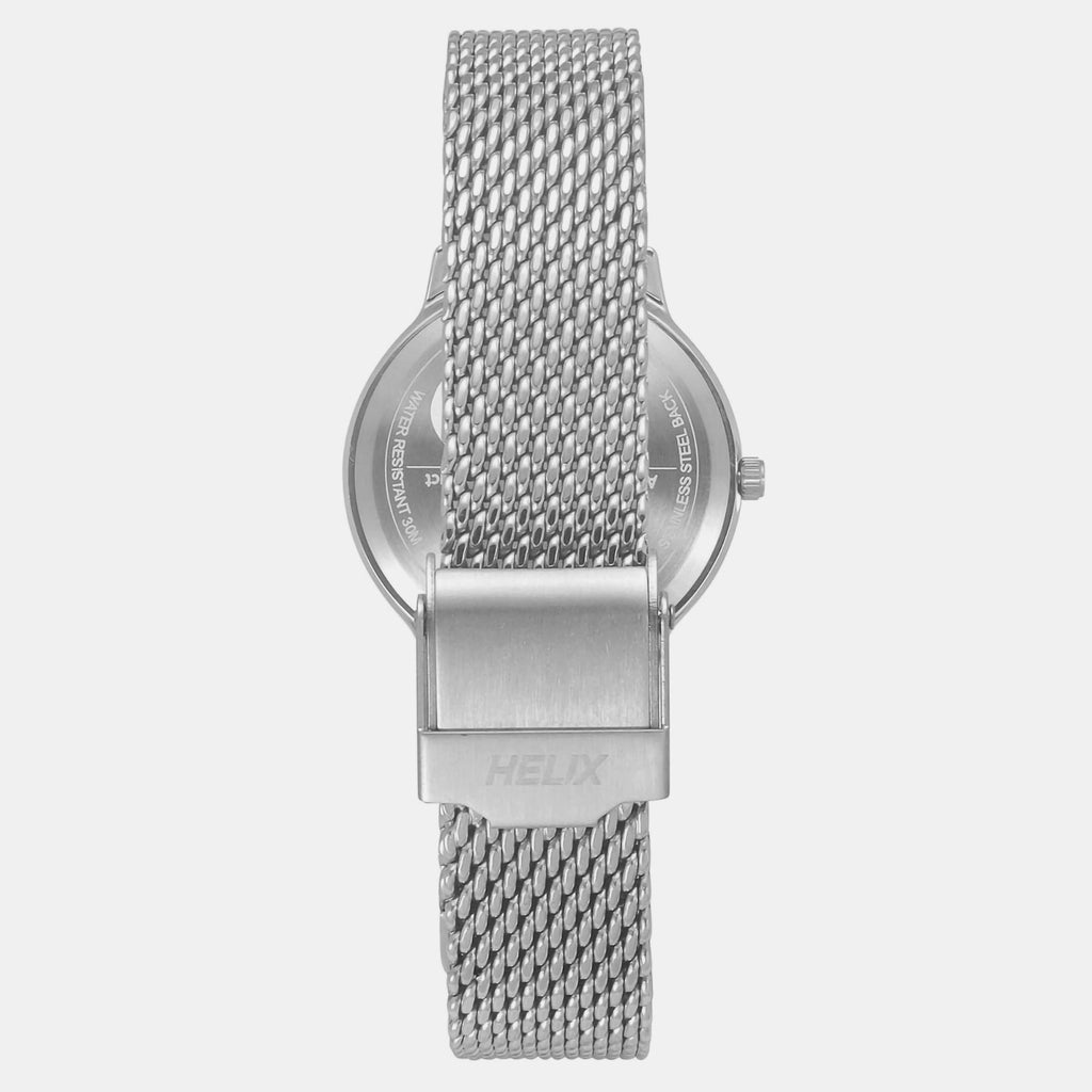 Helix Stainless Steel Round watch