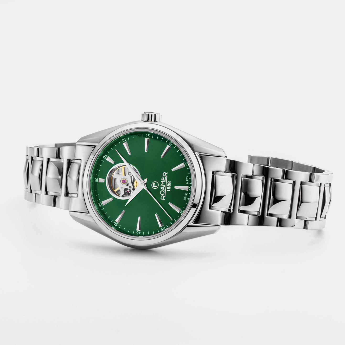 Male Green Analog Stainless Steel Watch 984985 41 75 20