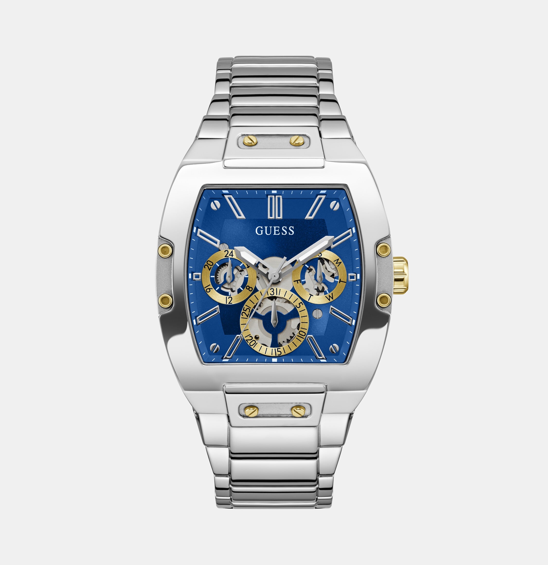 Guess Rectangular Blue Chronograph watch
