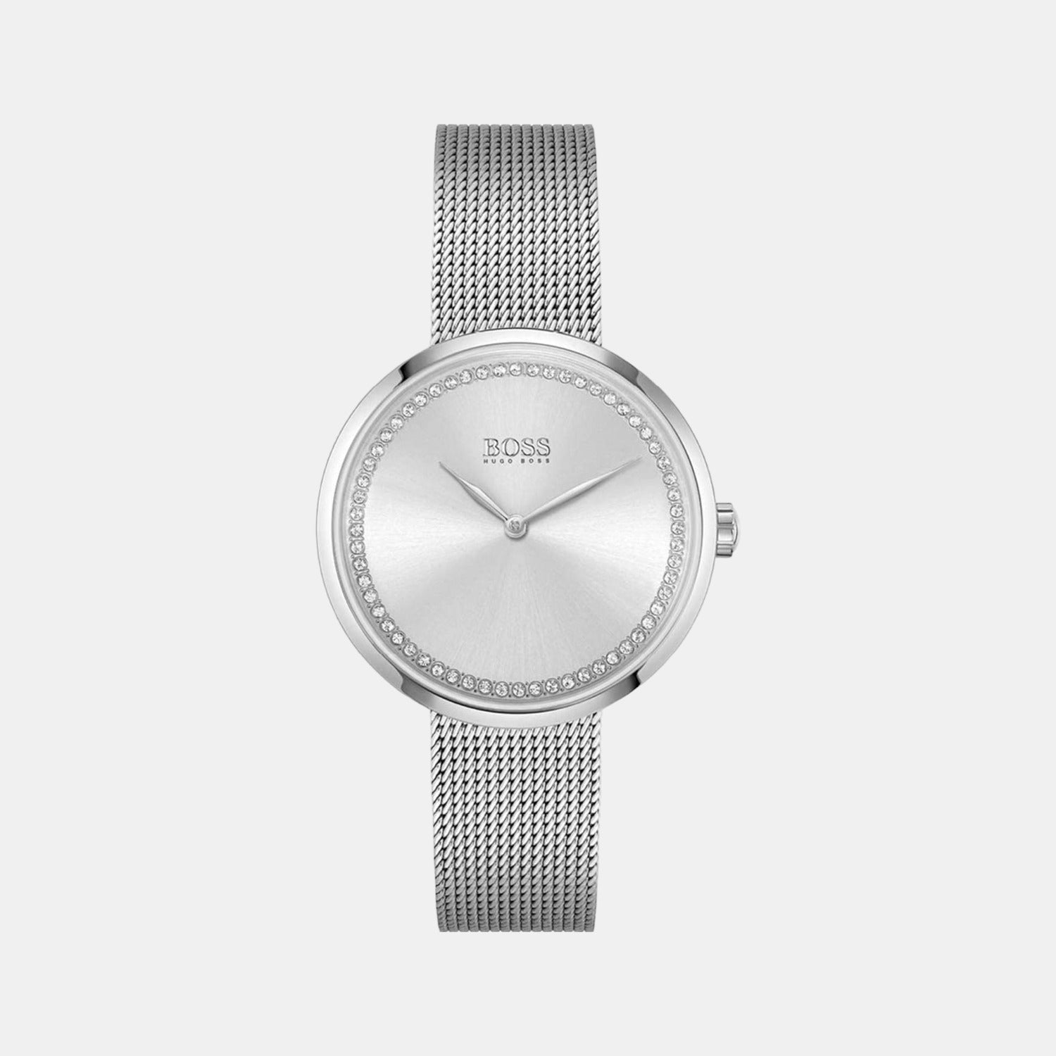 Boss Round Silver Analog watch