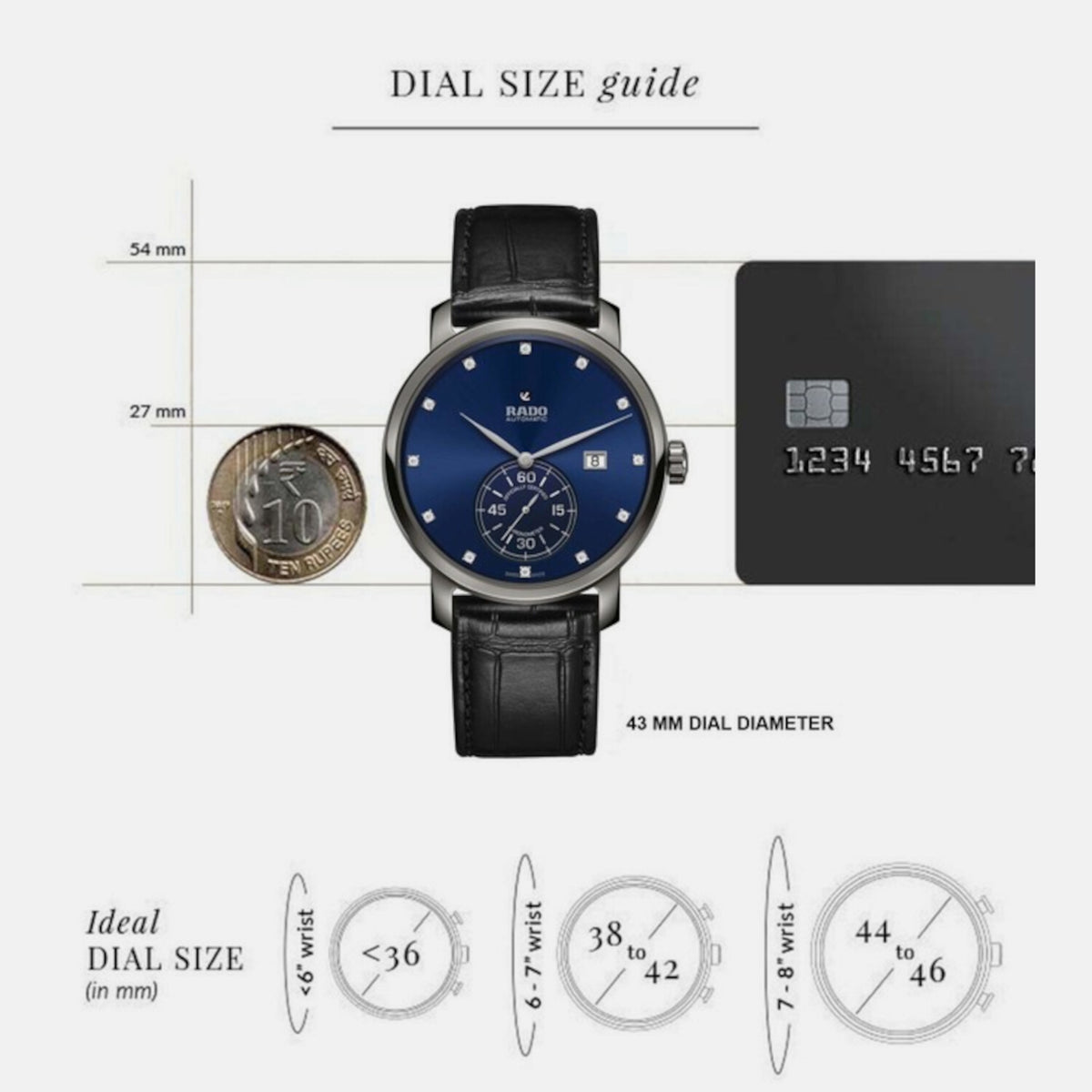 Rado 43 mm Round Automatic watch