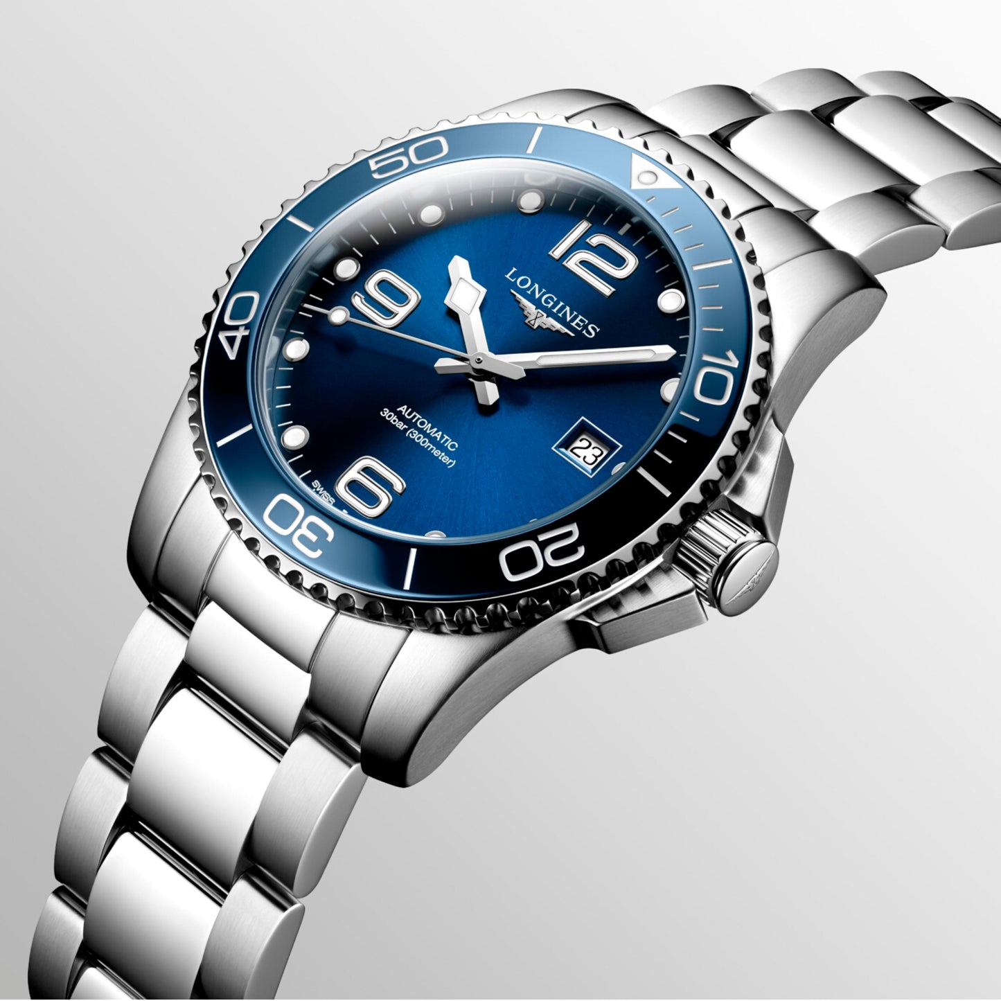 Men Blue Automatic Stainless Steel Watch L37814966