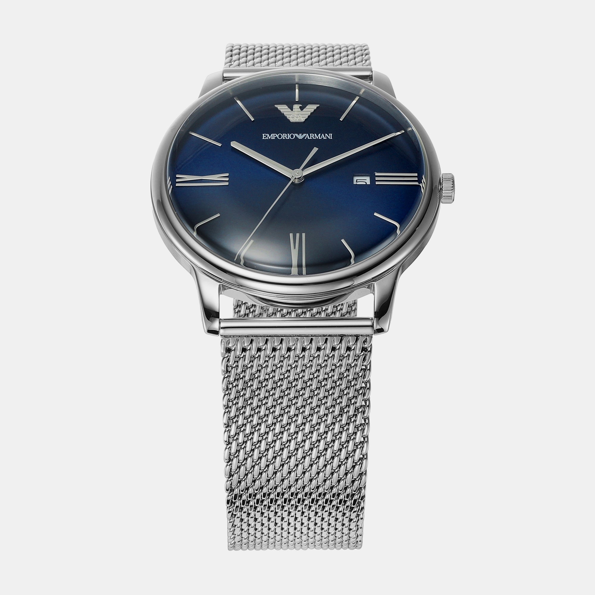 Male Blue Analog Stainless Steel Watch AR11571 – Just In Time