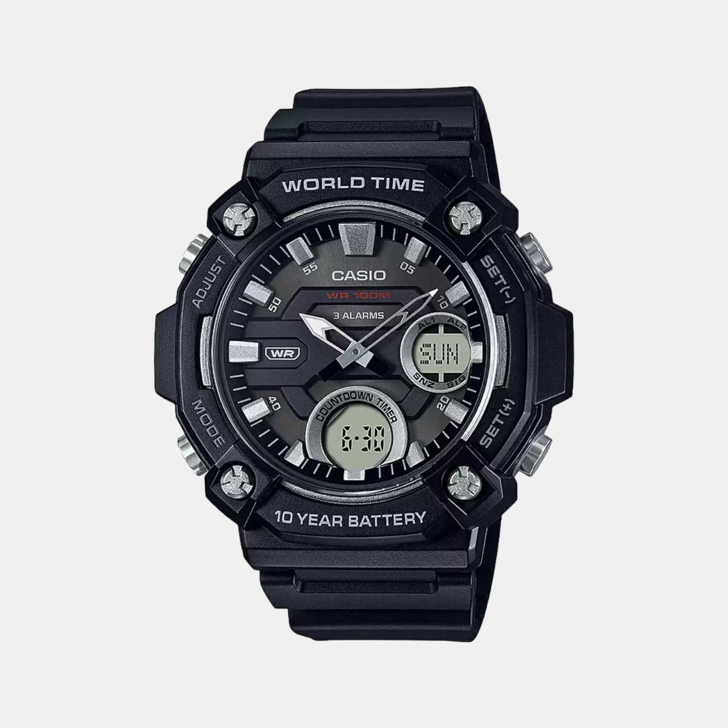 Casio Round Grey Analog-Digital watch