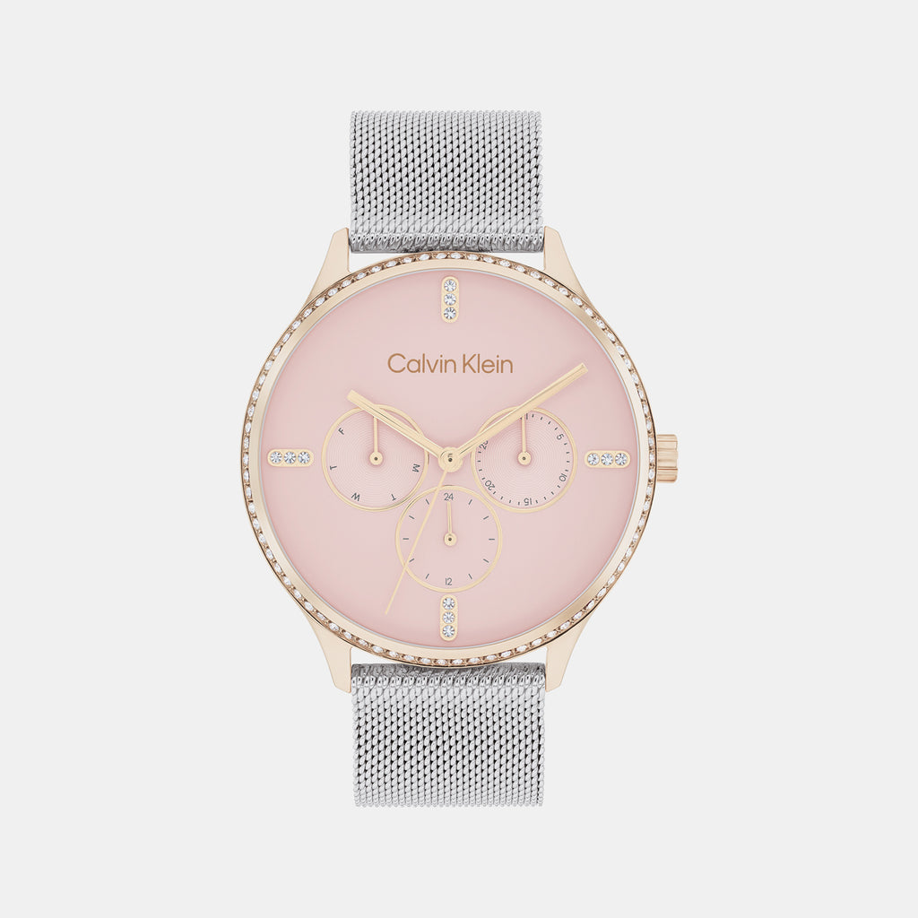 Calvin Klein Round Pink Chronograph watch