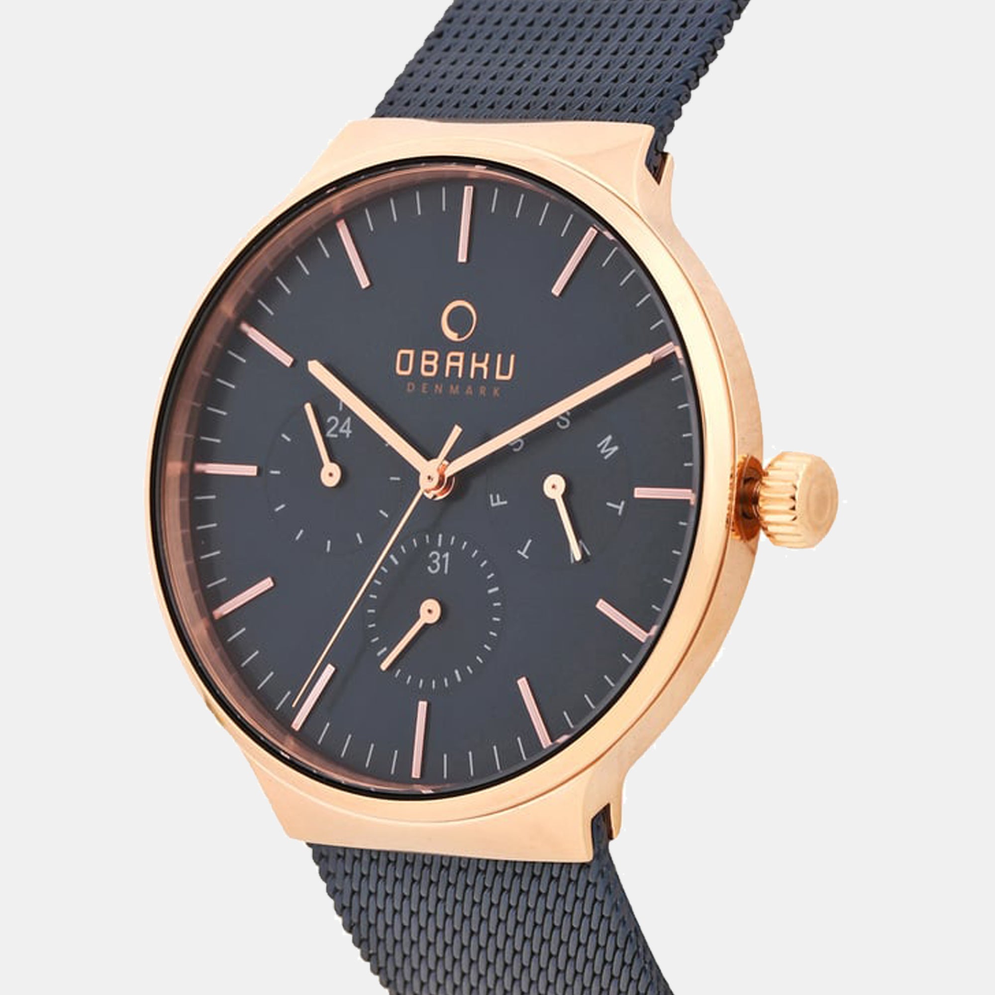 Obaku Men Round Blue watch