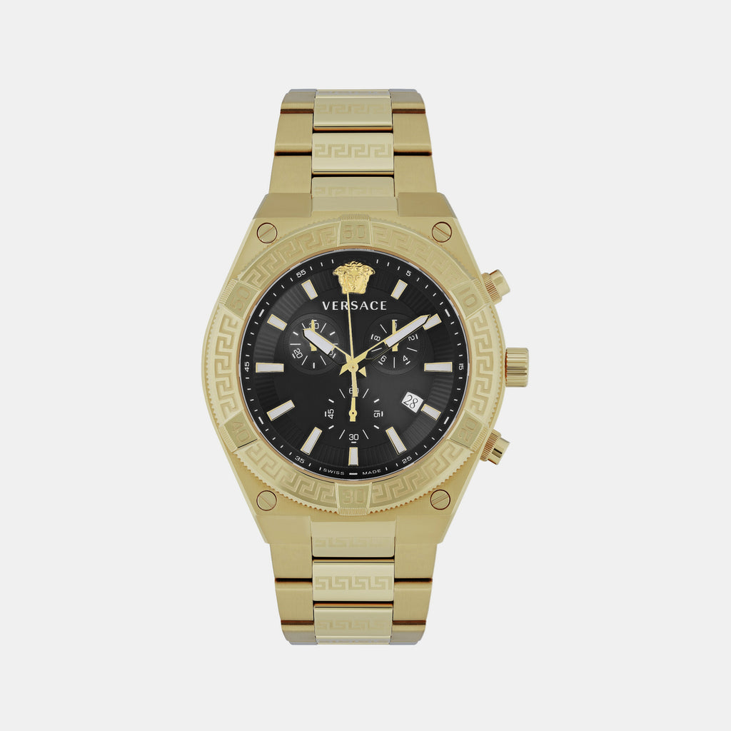 Versace Round Black Chronograph watch