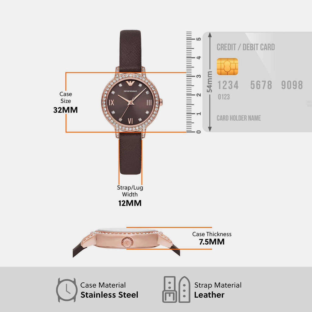 Emporio Armani 30 mm Brown Quartz watch