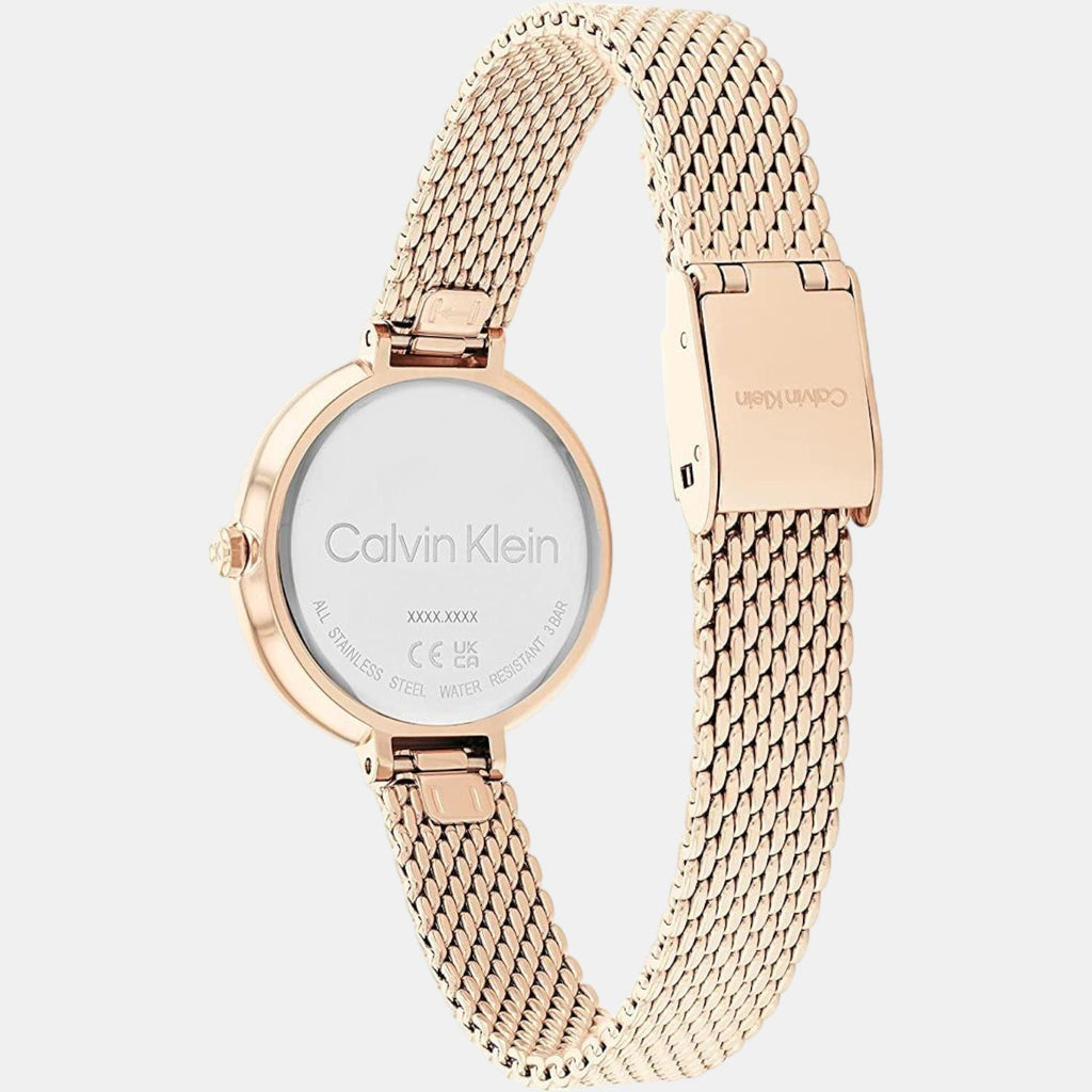 Calvin Klein Women Round Silver watch
