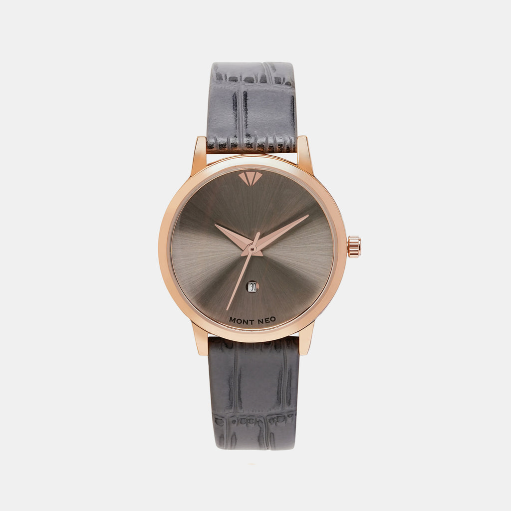 Mont Neo Round Grey Analog watch