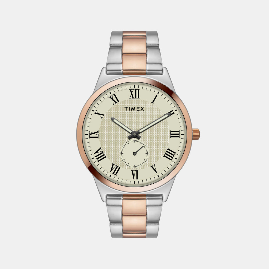 Timex Round Beige Analog watch