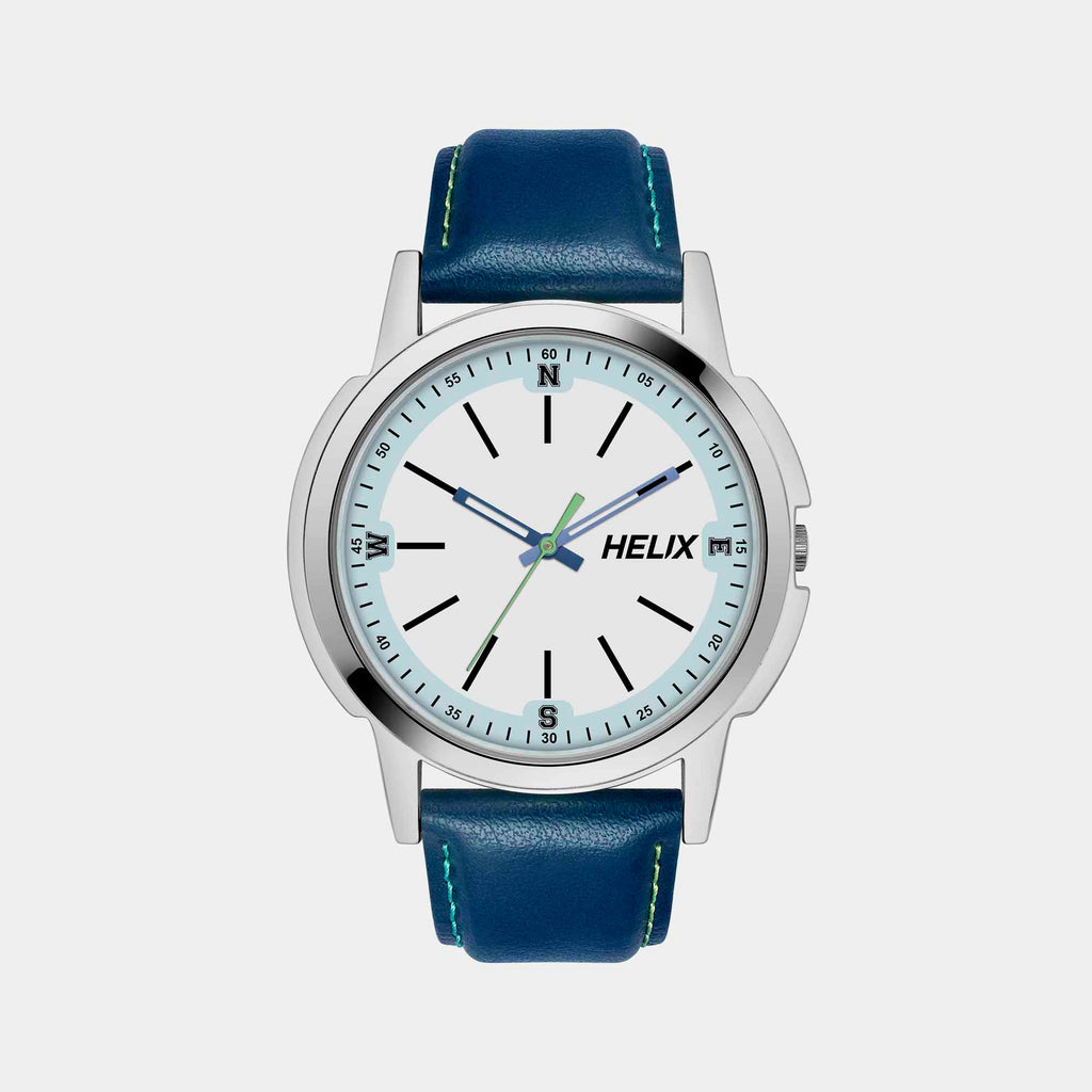 Helix Round White Analog watch