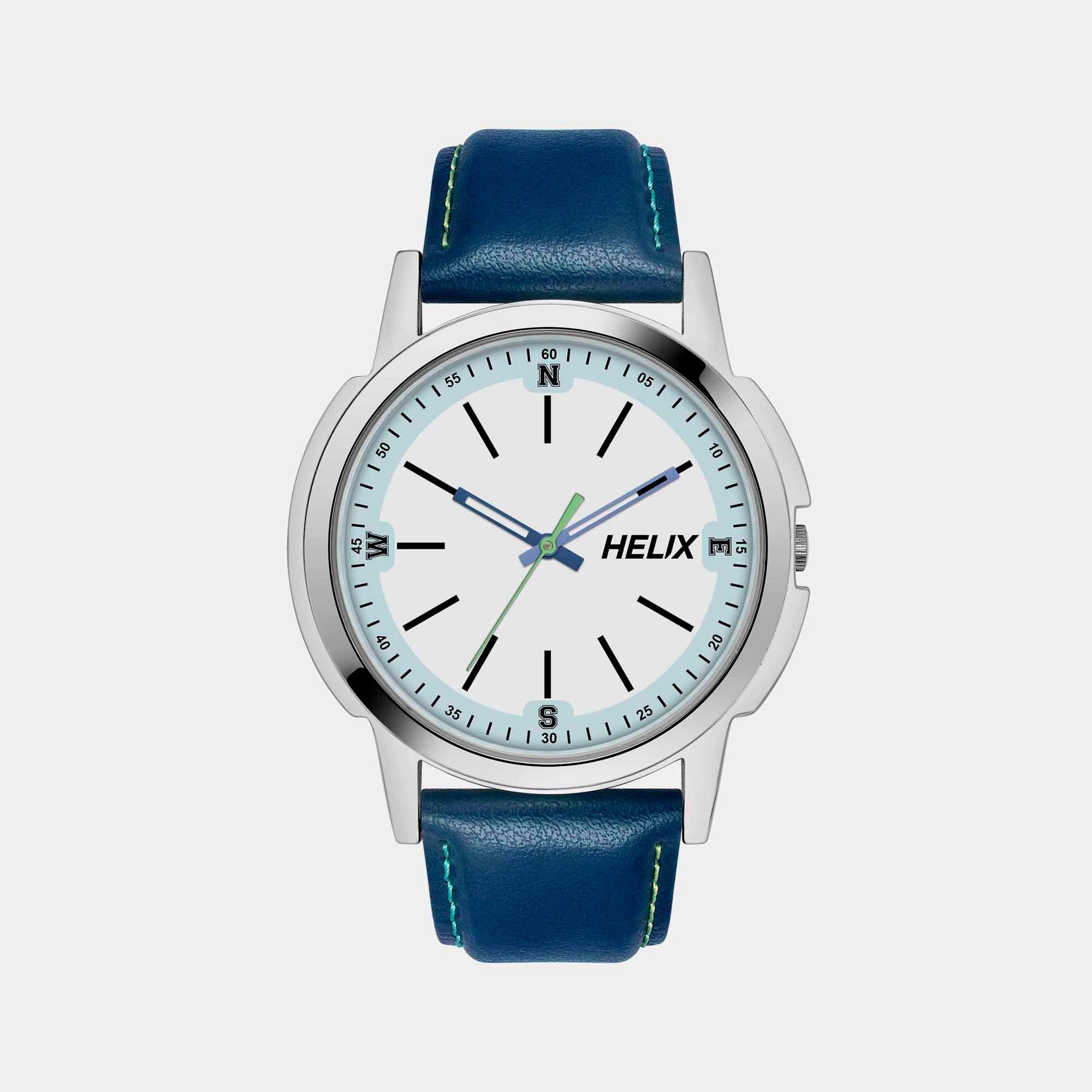 Helix Round White Analog watch