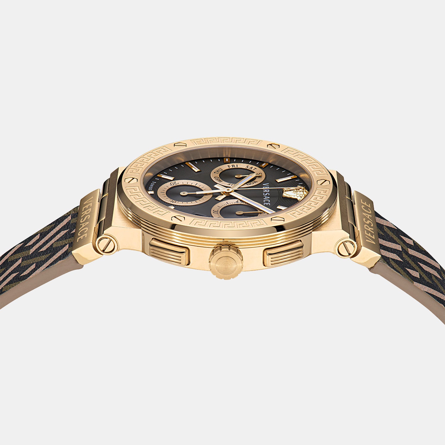 Versace Men Round Black watch