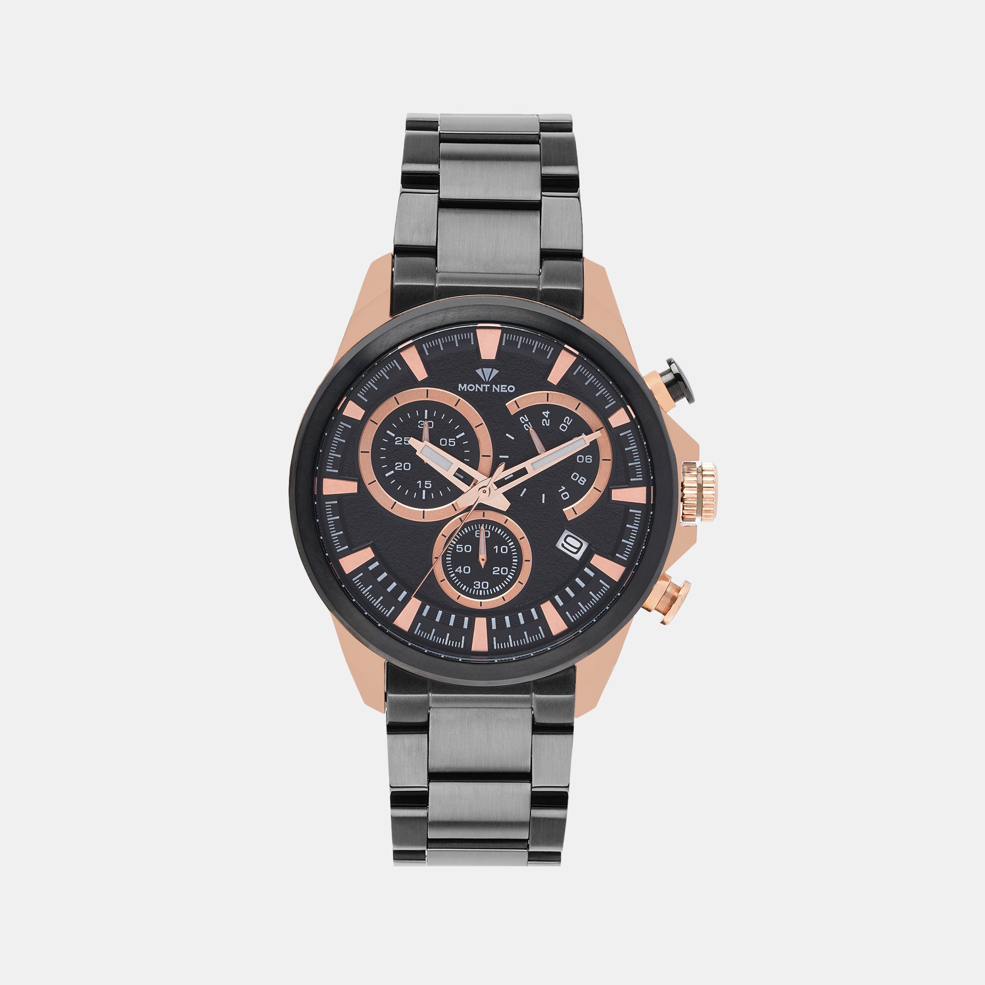 Mont Neo Round Black Chronograph watch