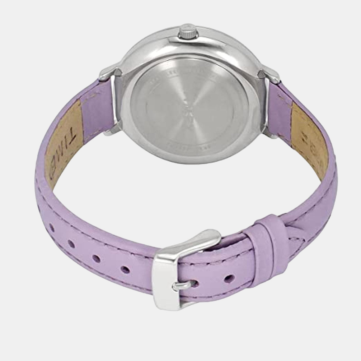 Fashion Women Quartz Lavender Dial Analog Leather Watch TWEL14706