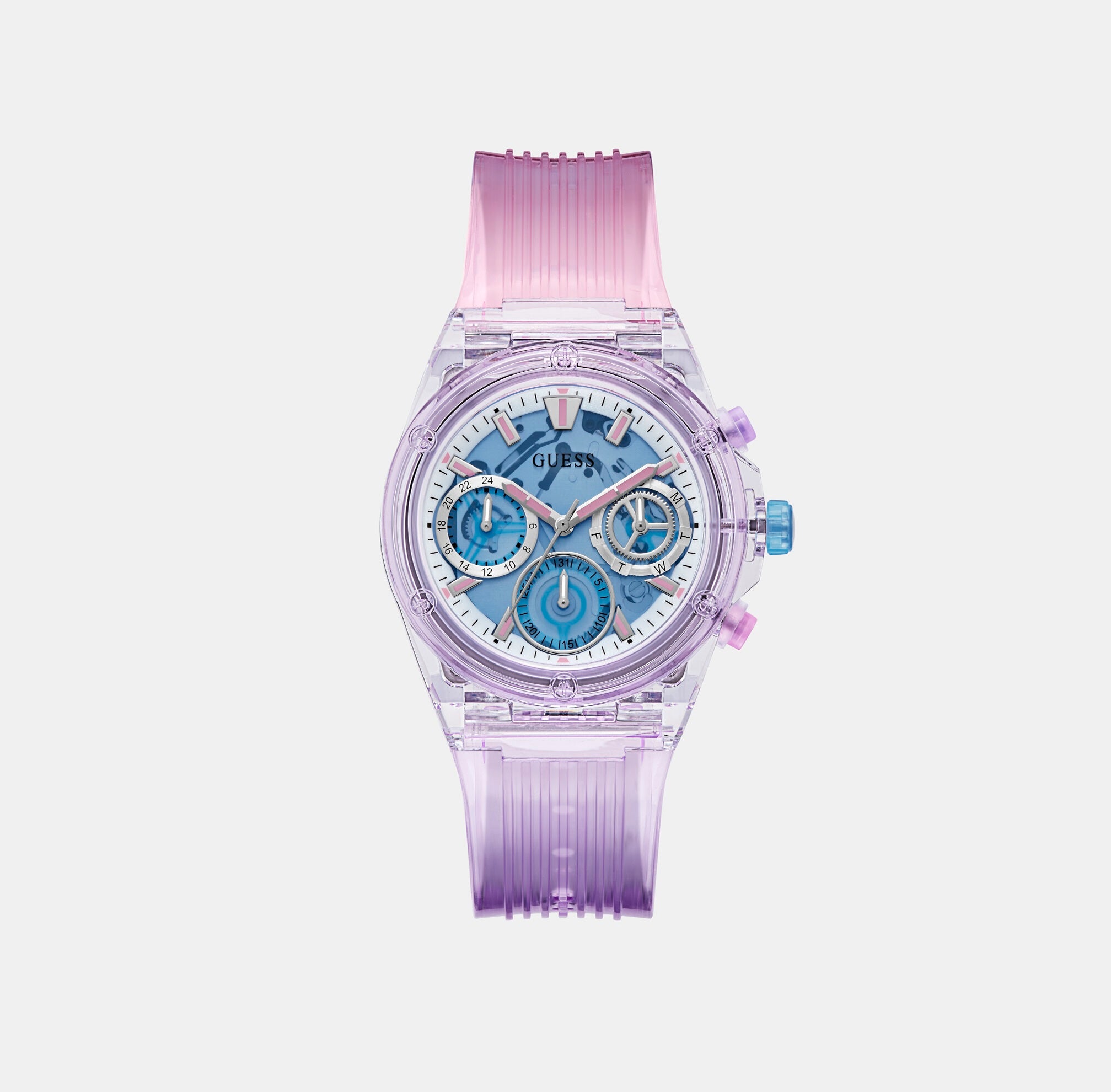 Guess Round Blue Analog watch