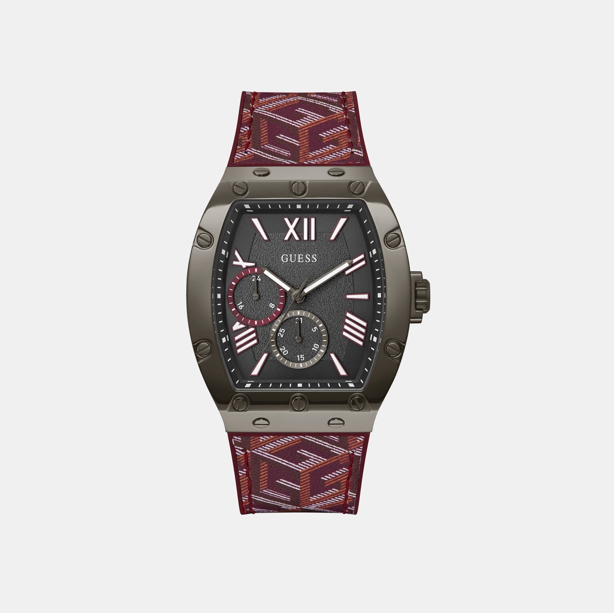 Guess Rectangular Grey Analog watch