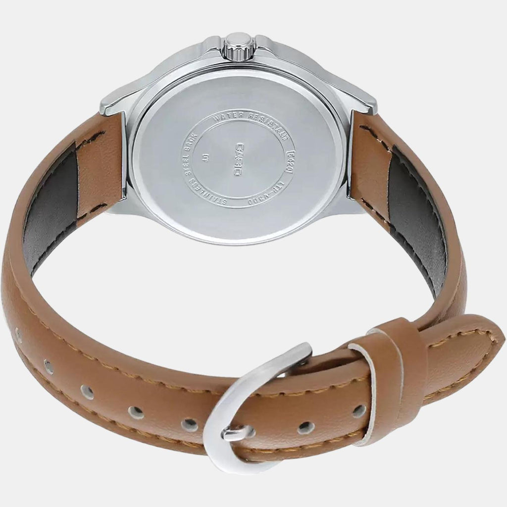 Casio Leather White watch