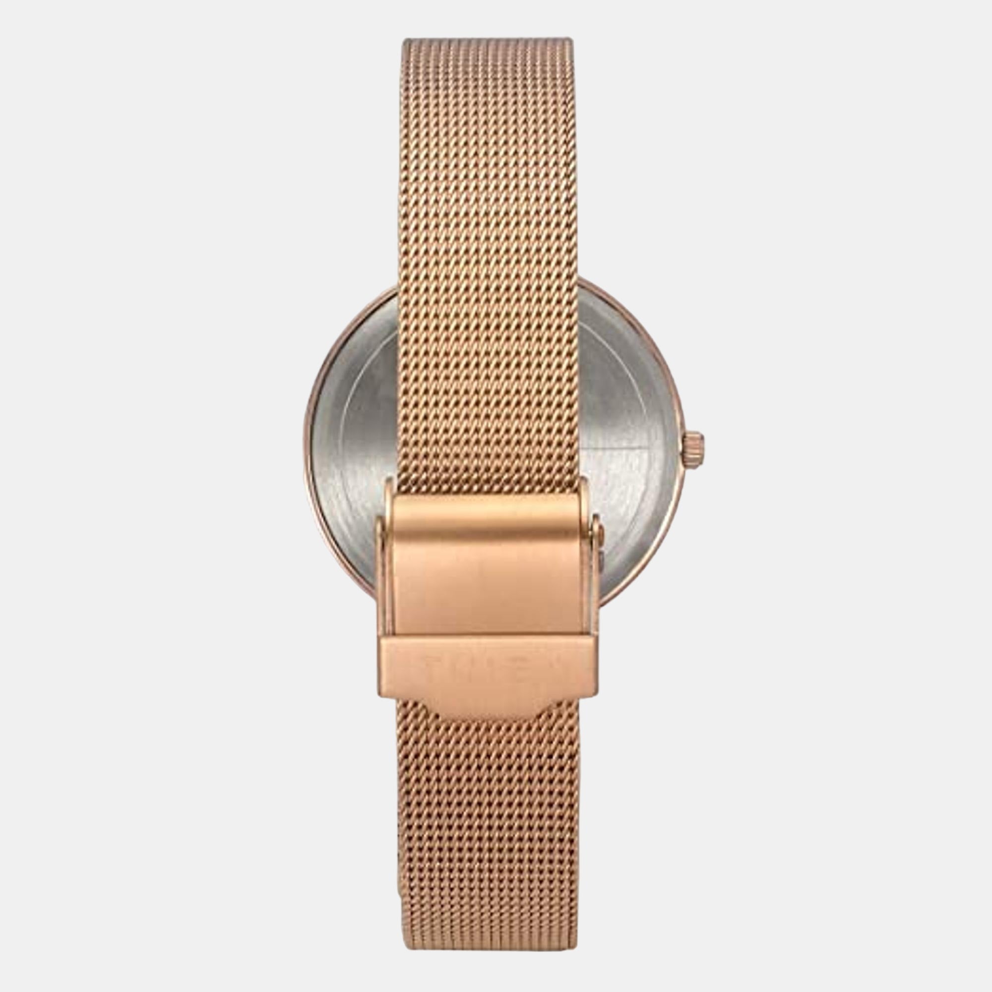 Fashion Women Quartz Pink Dial Chronograph Stainless Steel Watch TW000X242