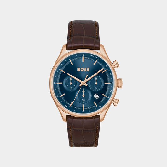 Gregor Male Blue Analog Leather Watch 1514050