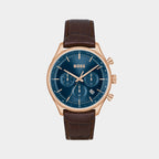 Boss Round Blue Analog watch