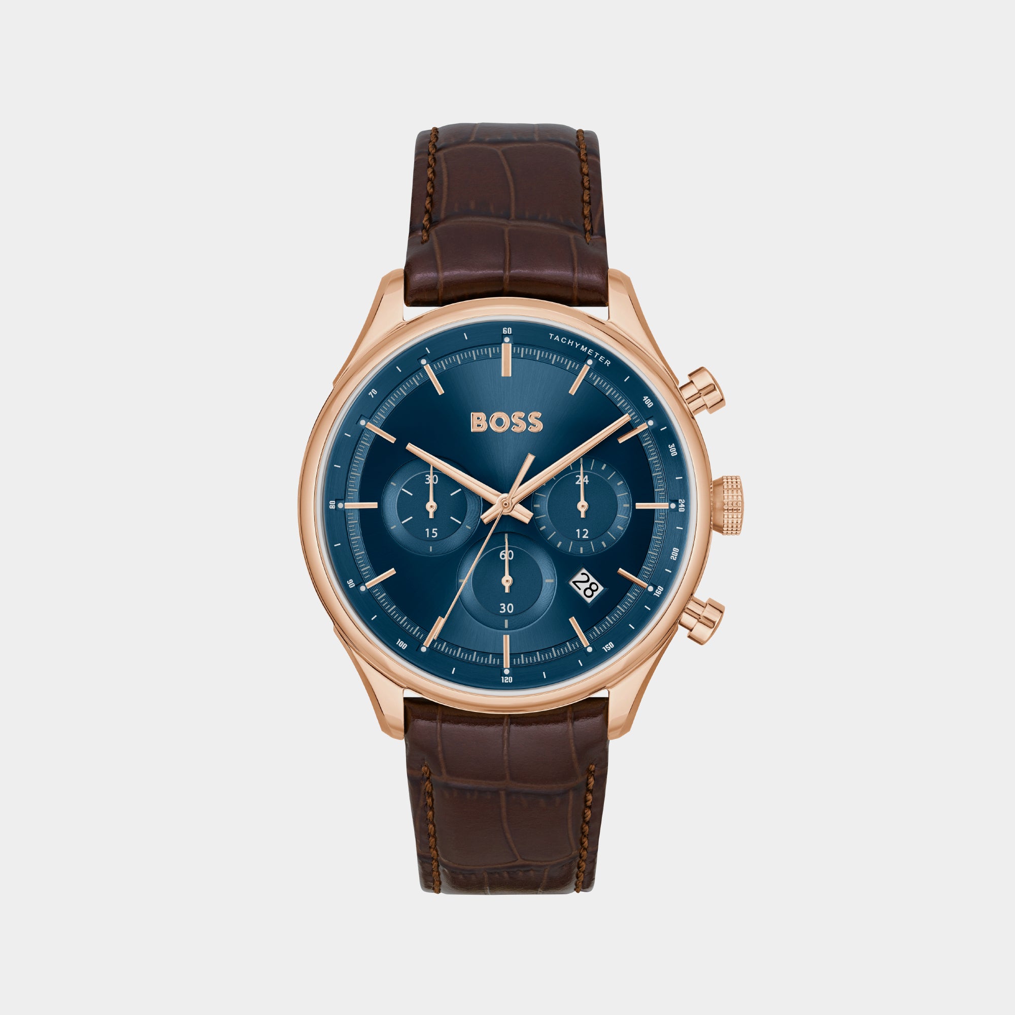 Boss Round Blue Analog watch