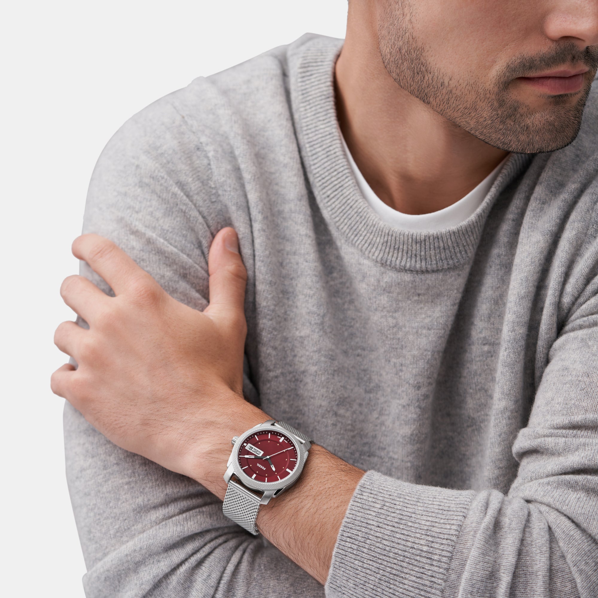 Fossil Round Quartz Analog Men watch