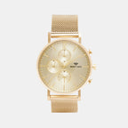 Mont Neo Round Gold Chronograph watch