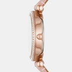 Carlie Women Quartz White Dial Analog Leather Watch ES5268