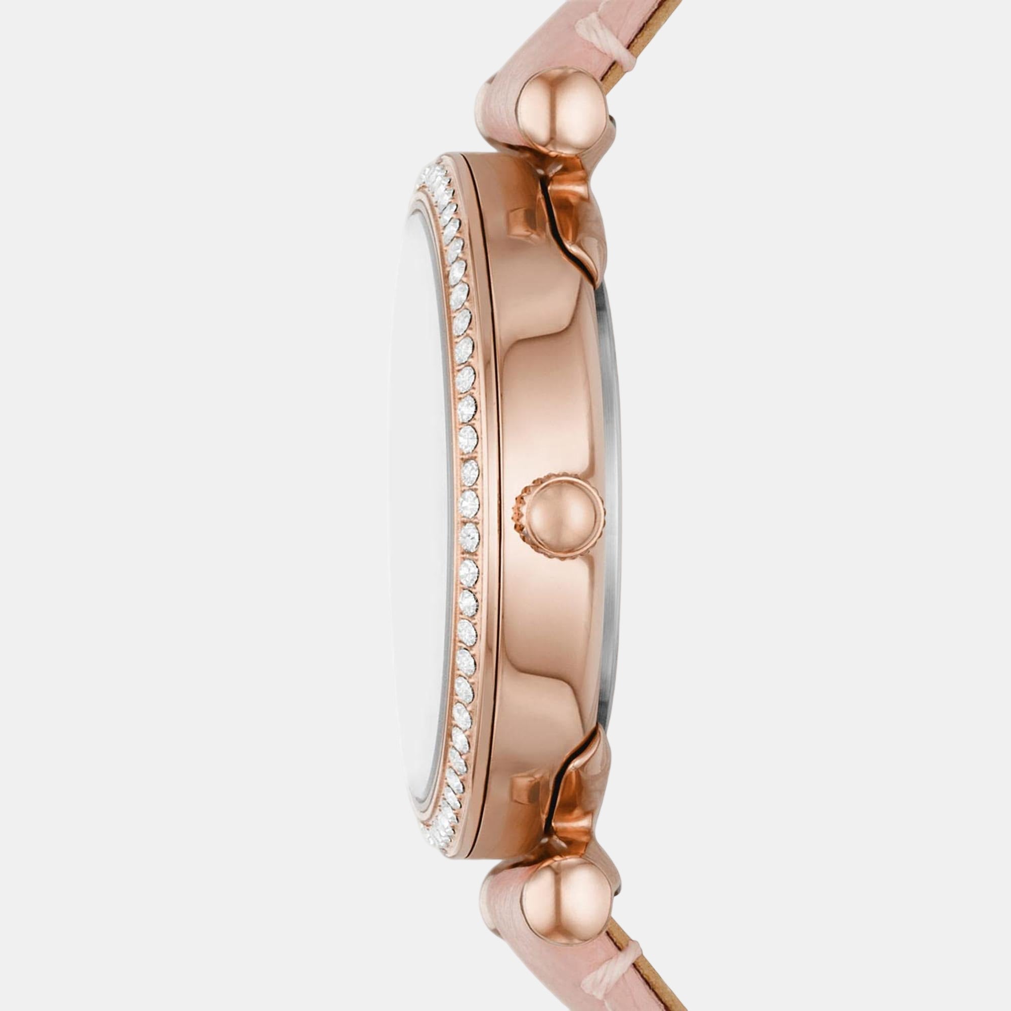 Carlie Women Quartz White Dial Analog Leather Watch ES5268