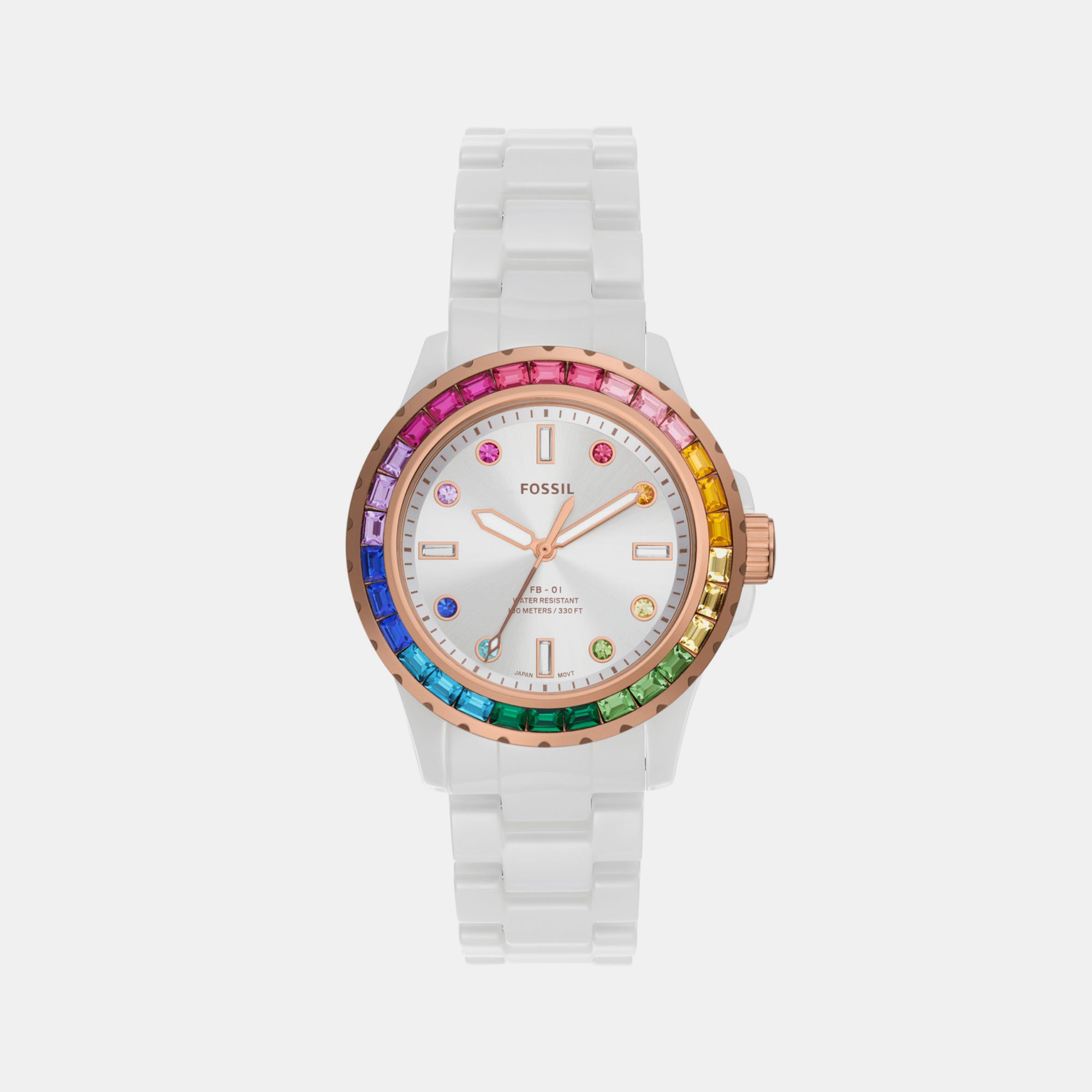 Fossil Round White Analog watch