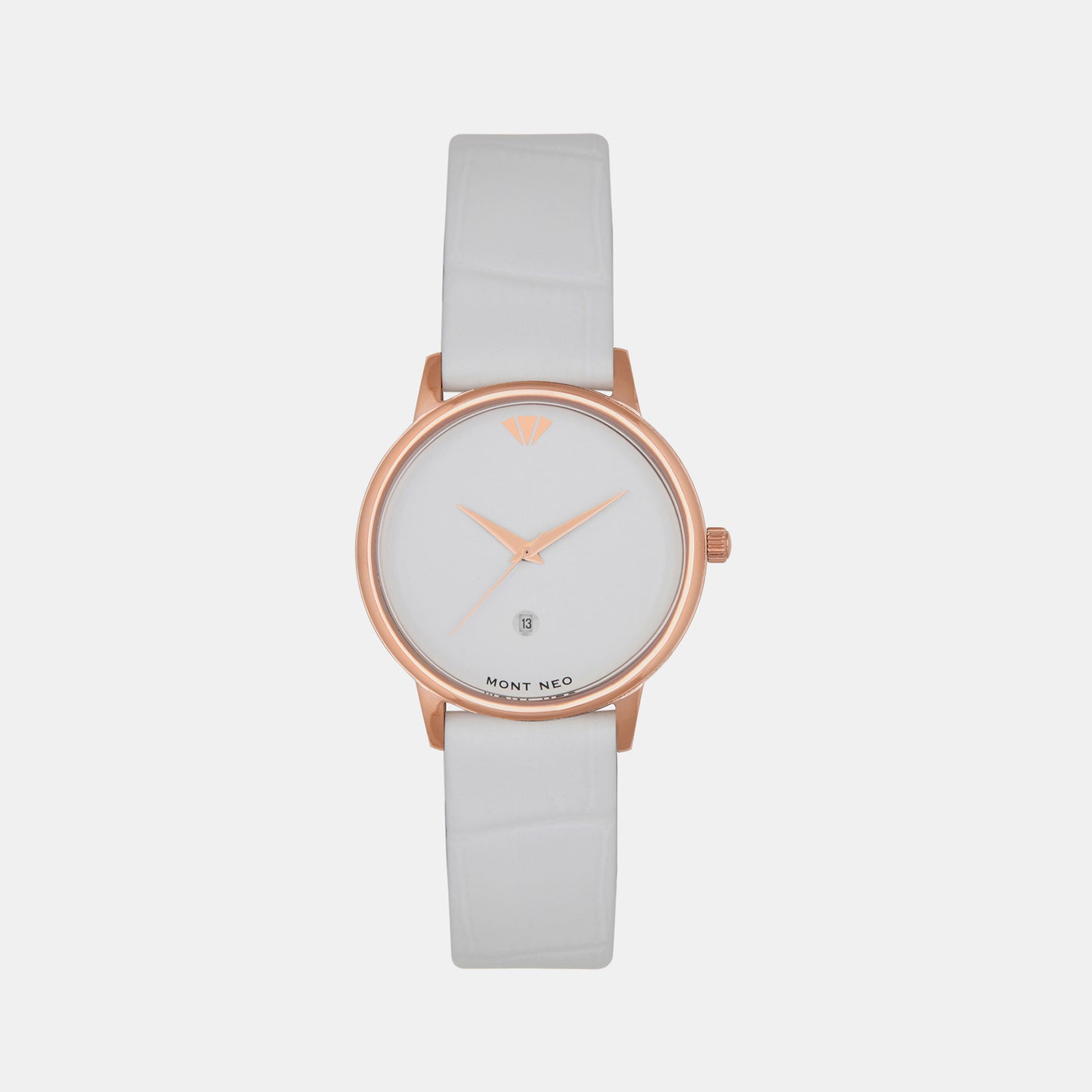 Female White Analog Leather Watch L1034E-L3302