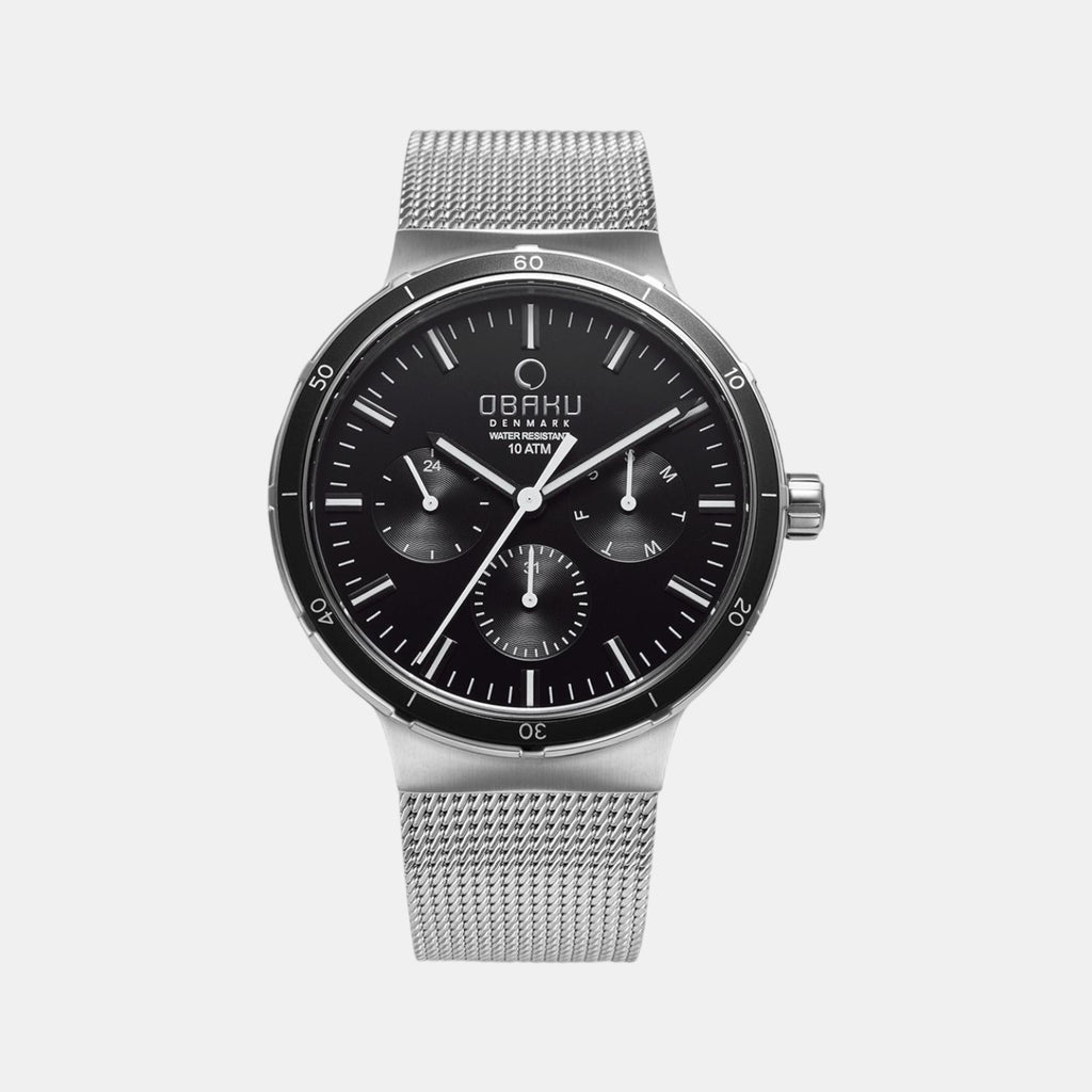 Obaku Round Black Analog watch