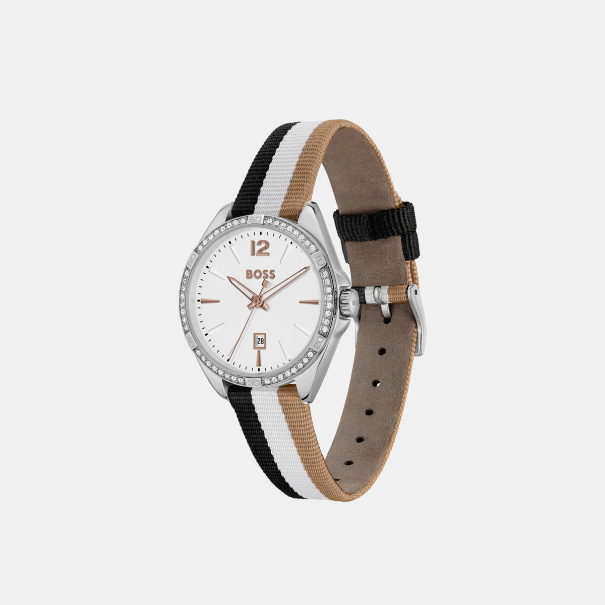 Boss Women Round White watch