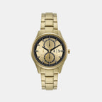 Armani Exchange Round Gold Chronograph watch