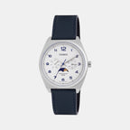 Casio Round White Chronograph watch