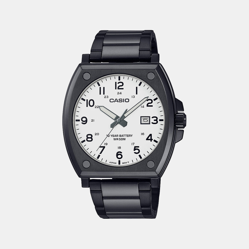 Casio Round White Analog watch